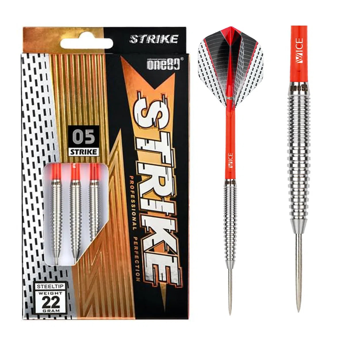 One80 Strike 05 80% Tungsten Steel Tip Darts
