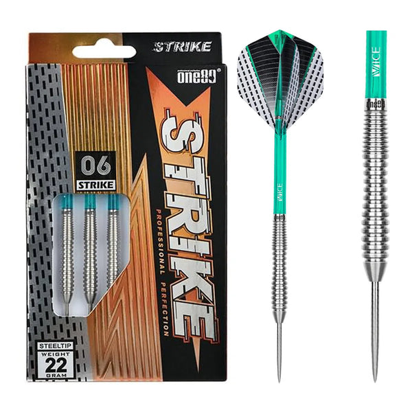 One80 Strike 06 80% Tungsten Steel Tip Darts-1-26 GRAM-Premier Darts