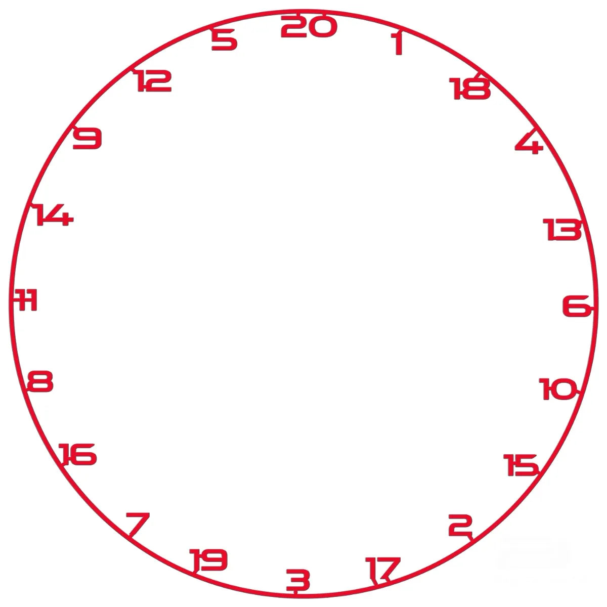 Bullet Custom Number Ring-6-Red-Premier Darts