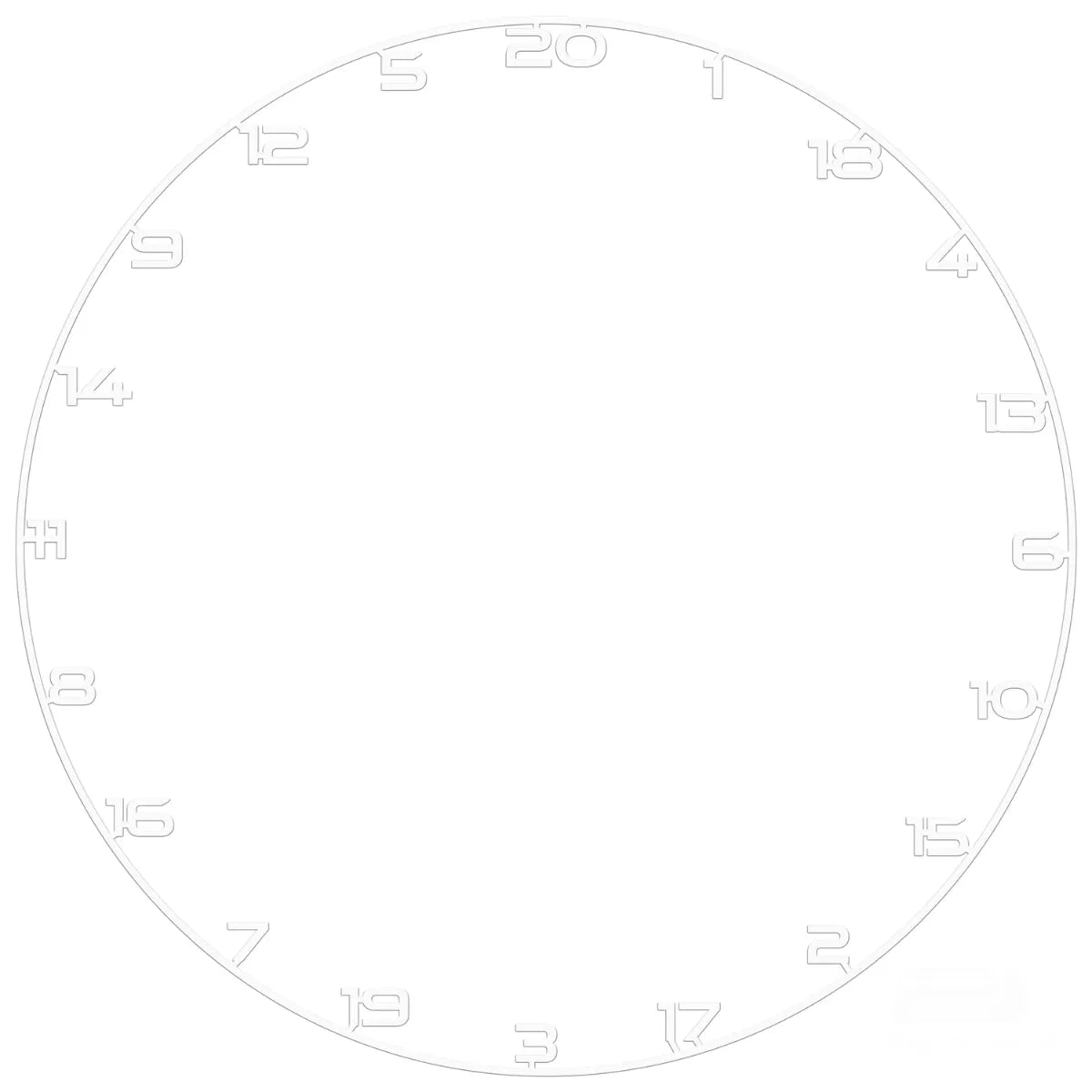 Bullet Custom Number Ring-8-White-Premier Darts