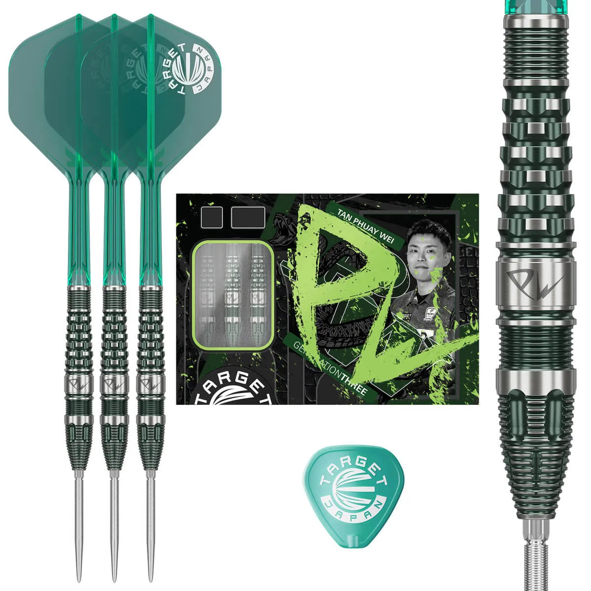 Target Japan Prime Series PW GEN3 90% Tungsten Steel Tip Darts-3-23 GRAM-Premier Darts