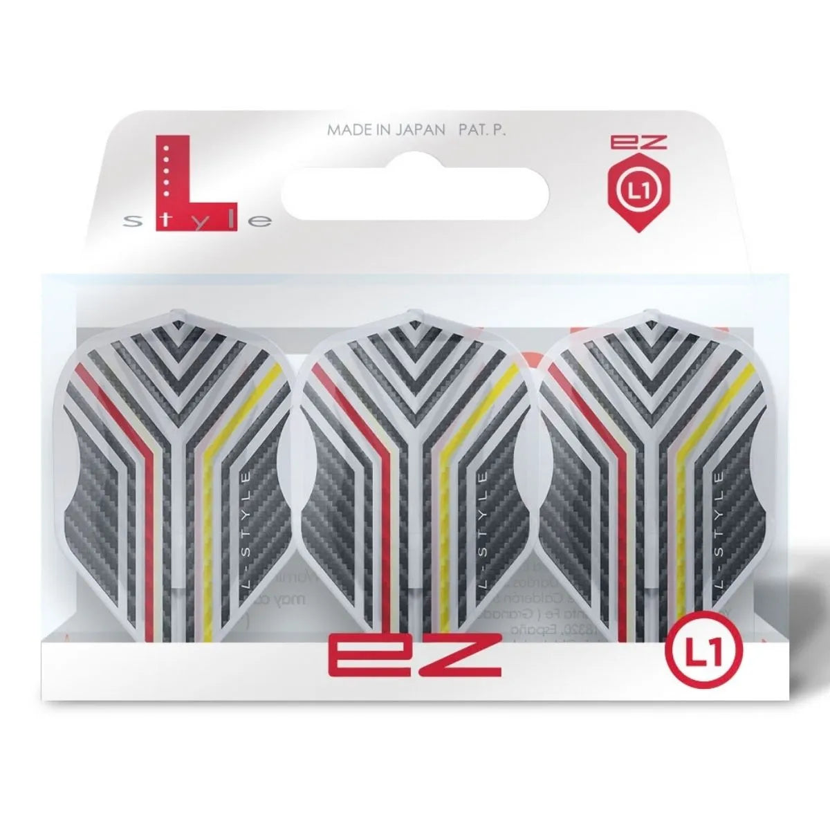 L-Style Darts L-Flight EZ L1 Arno Merk V1 Clear White Flights-3-Premier Darts