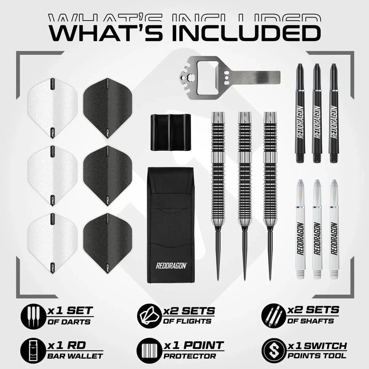 Red Dragon Pegasus SP 90% Tungsten Steel Tip Darts-3-22 GRAM-Premier Darts