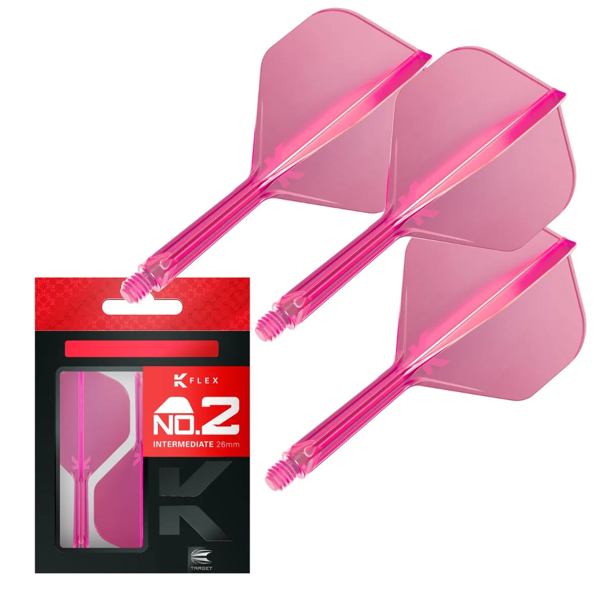 Target Darts K-Flex Flight System No2-24-Neon Pink-Intermediate-Premier Darts