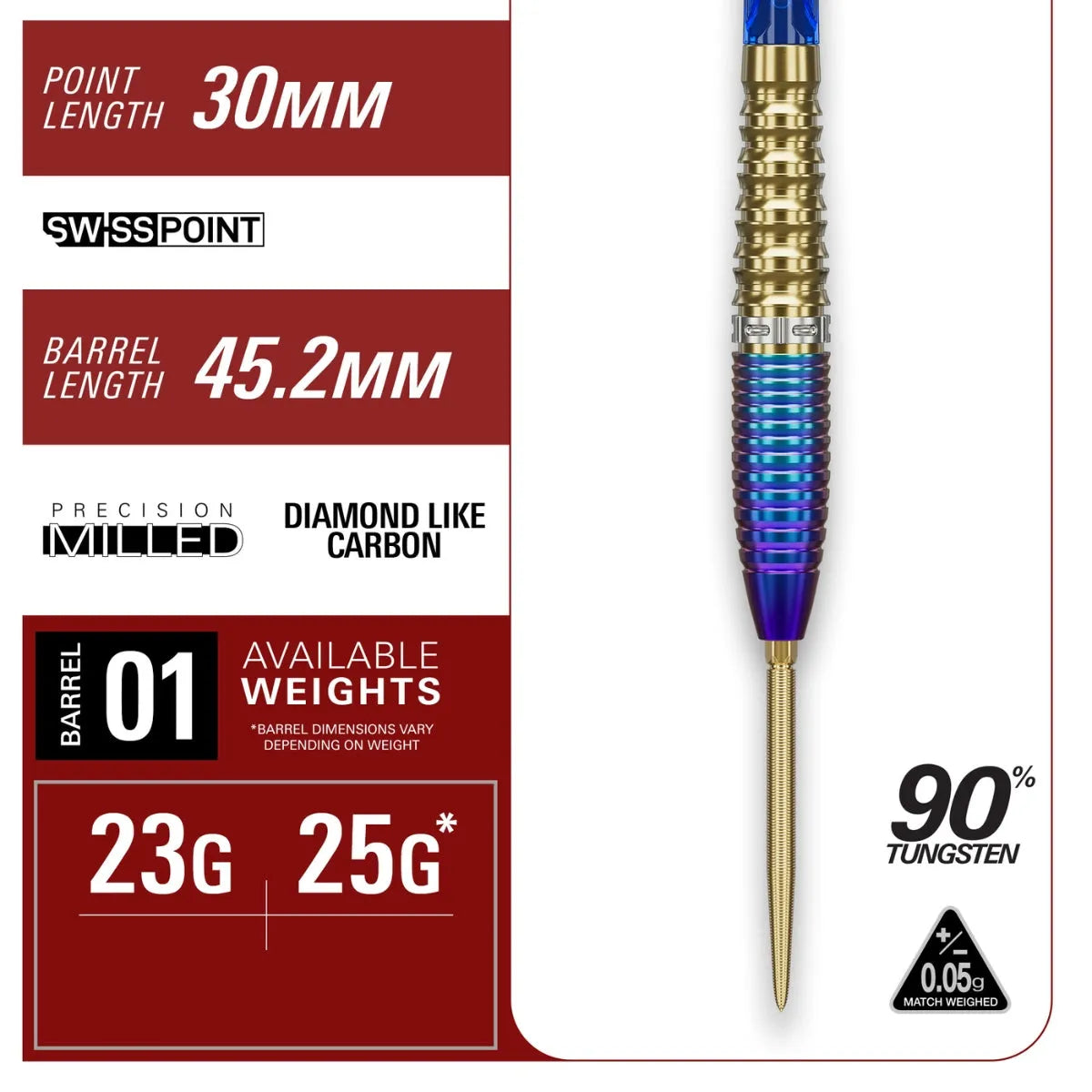 Target Japan Prime Series Zenith G2 90% Tungsten Steel Tip Darts