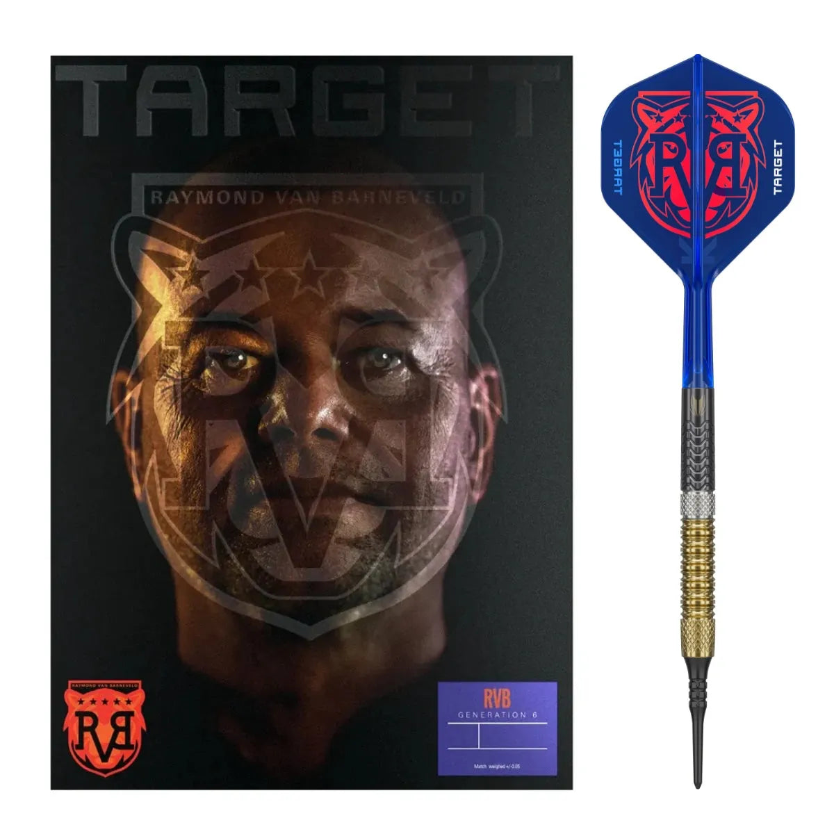Target Darts Raymond Van Barneveld Gen6 95% Tungsten Soft Tip Darts