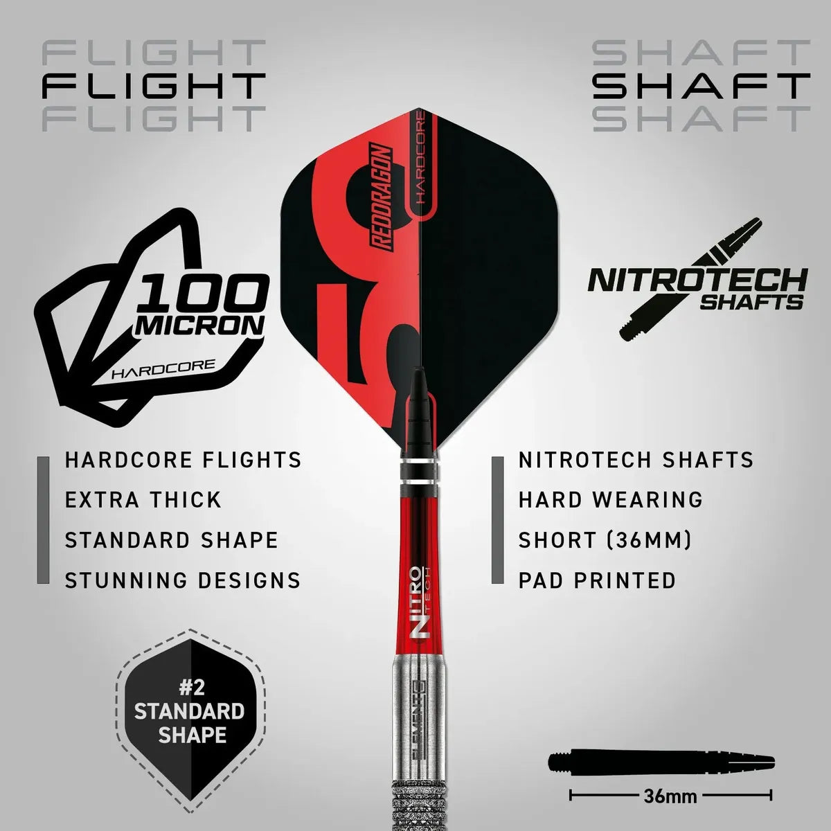 Red Dragon 50 Year Collection Element6 B 90% Tungsten Steel Tip Darts
