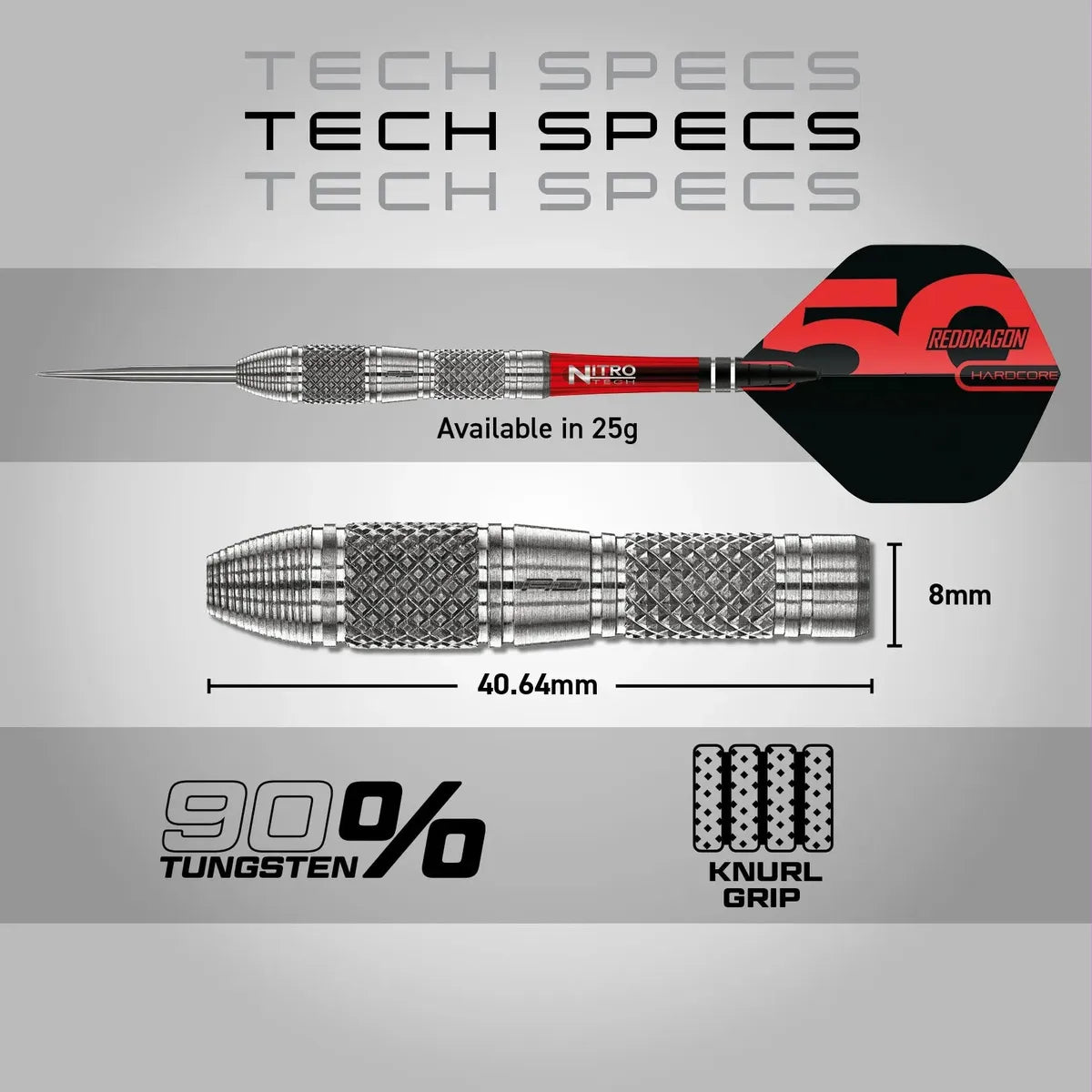 Red Dragon 50 Year Collection Grizzly 4 85% Tungsten Steel Tip Darts