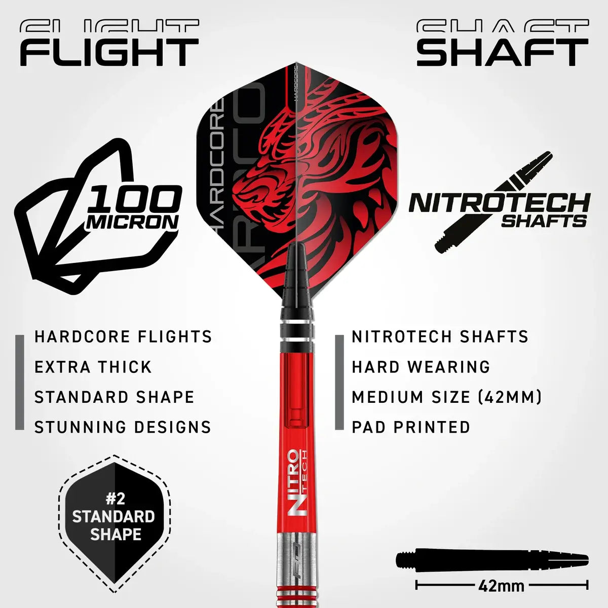 Red Dragon Jonny Clayton Original 2.0 90% Tungsten Steel Tip Darts-4-22 GRAM-Premier Darts