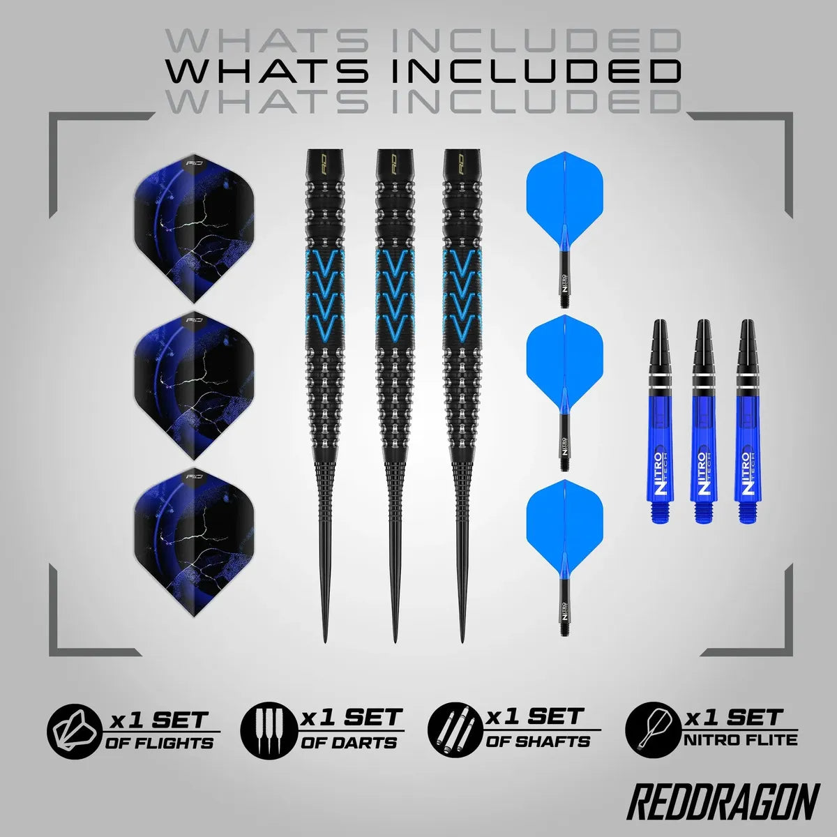 Red Dragon Amp - Tapered 90% Tungsten Steel Tip Darts-4-21 GRAM-Premier Darts