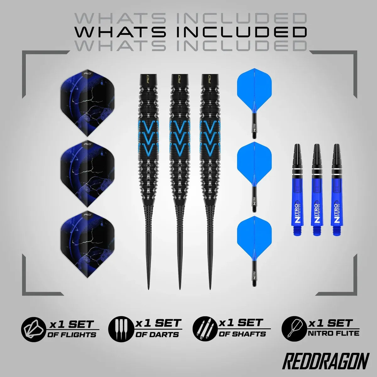 Red Dragon Amp - Torpedo 90% Tungsten Steel Tip Darts-4-24 GRAM-Premier Darts