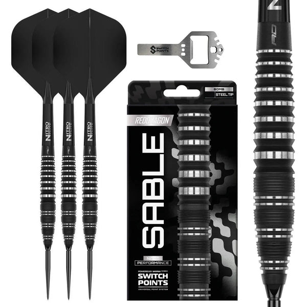 Red Dragon Sable Bomb SP 90% Tungsten Steel Tip Darts-1-22 GRAM-Premier Darts