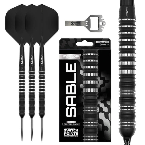 Red Dragon Sable Parallel SP 90% Tungsten Steel Tip Darts-1-21 GRAM-Premier Darts