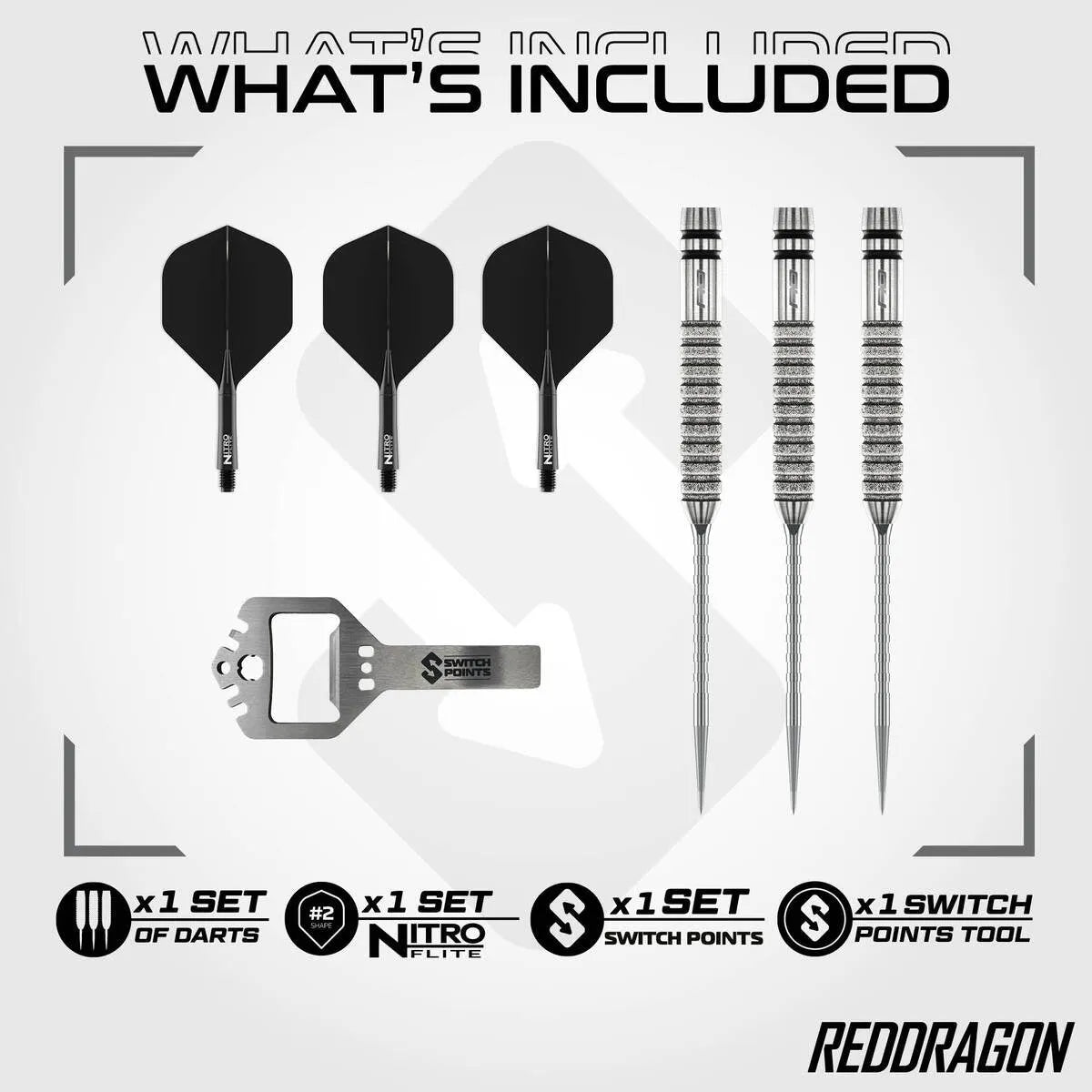 Red Dragon Gian van Veen Tour Edition SP 90% Tungsten Steel Tip Darts-3-21 GRAM-Premier Darts