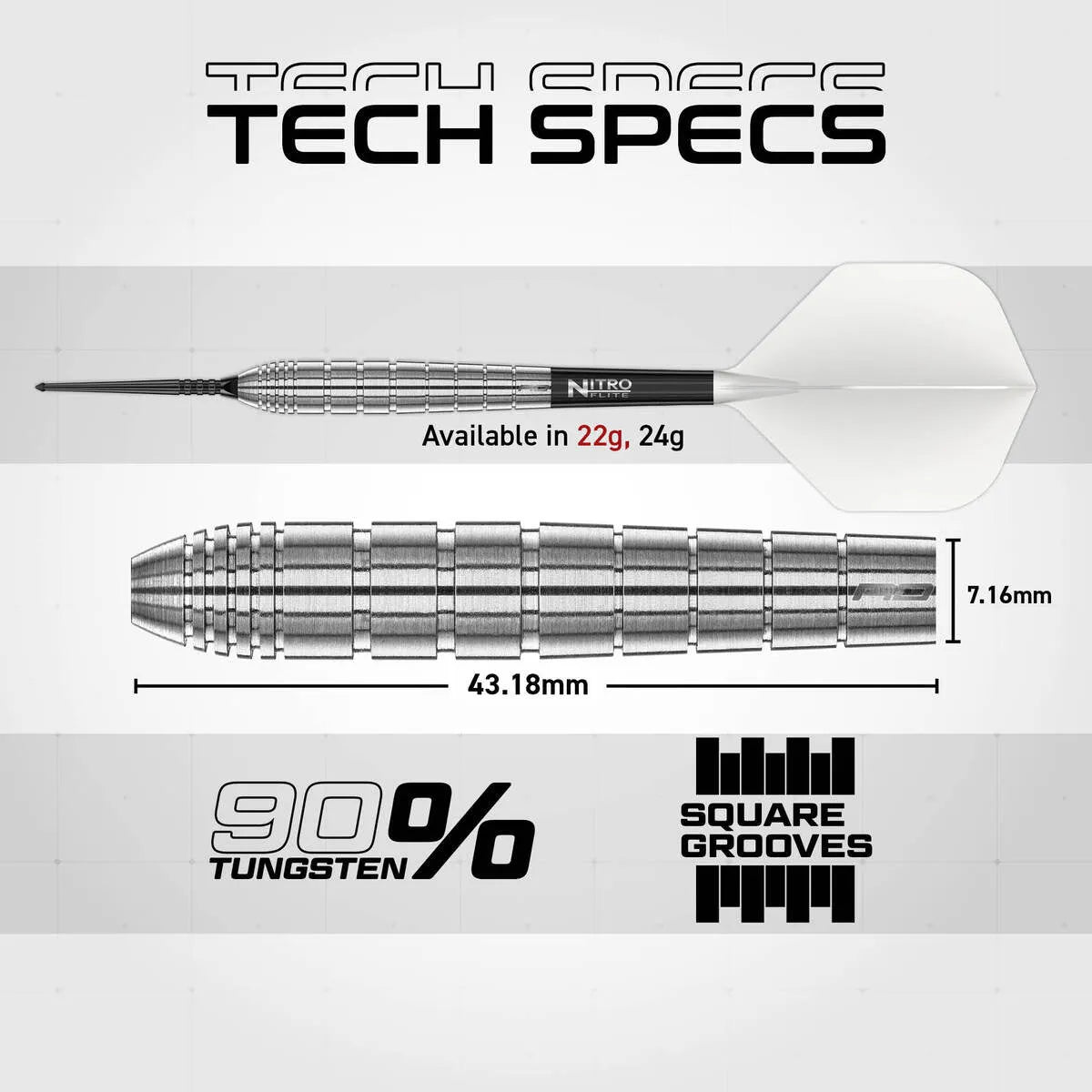 Red Dragon Luke Humphries TX1 Pioneer SP 90% Tungsten Steel Tip Darts-6-22 GRAM-Premier Darts