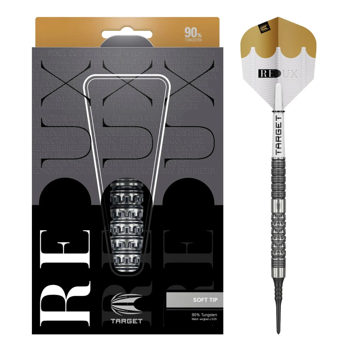 Target Darts Redux 10 90% Tungsten Soft Tip Darts