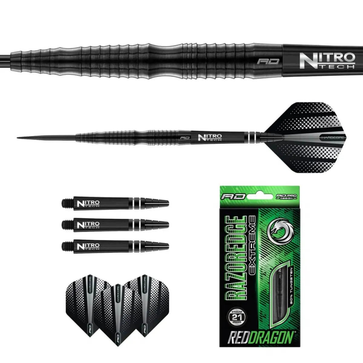 Red Dragon Razer Edge Extreme 90% Tungsten Steel Tip Darts-4-24 GRAM-Premier Darts