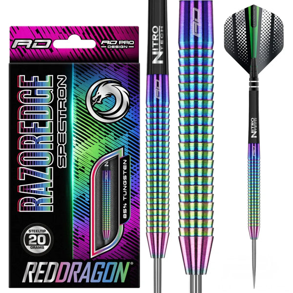 Red Dragon Razer Edge Spectron 85% Tungsten Steel Tip Darts-1-23 GRAM-Premier Darts
