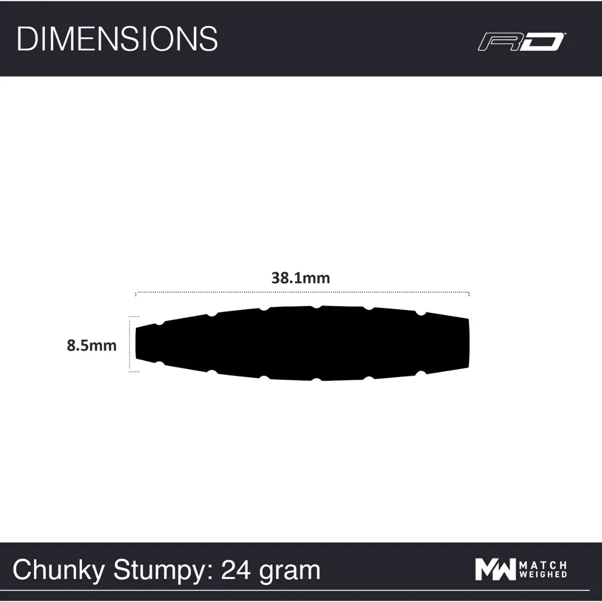 Red Dragon 50 Year Collection Chunky Stumpy 3 85% Tungsten Steel Tip Darts