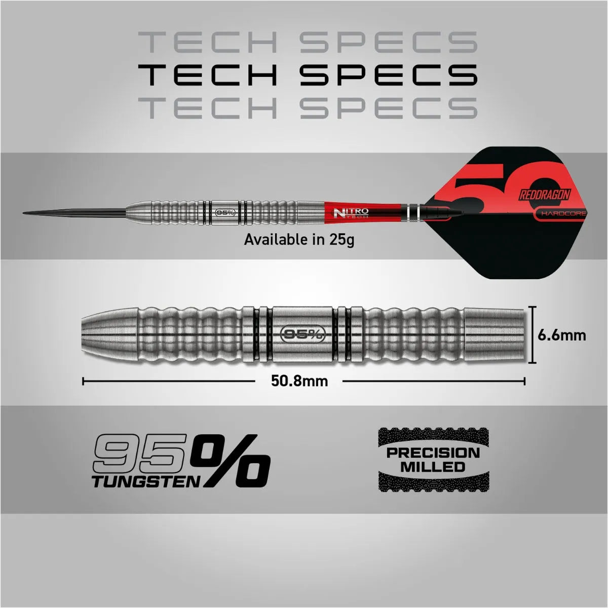 Red Dragon 50 Year Collection Penetrator 1 95% Tungsten Steel Tip Darts