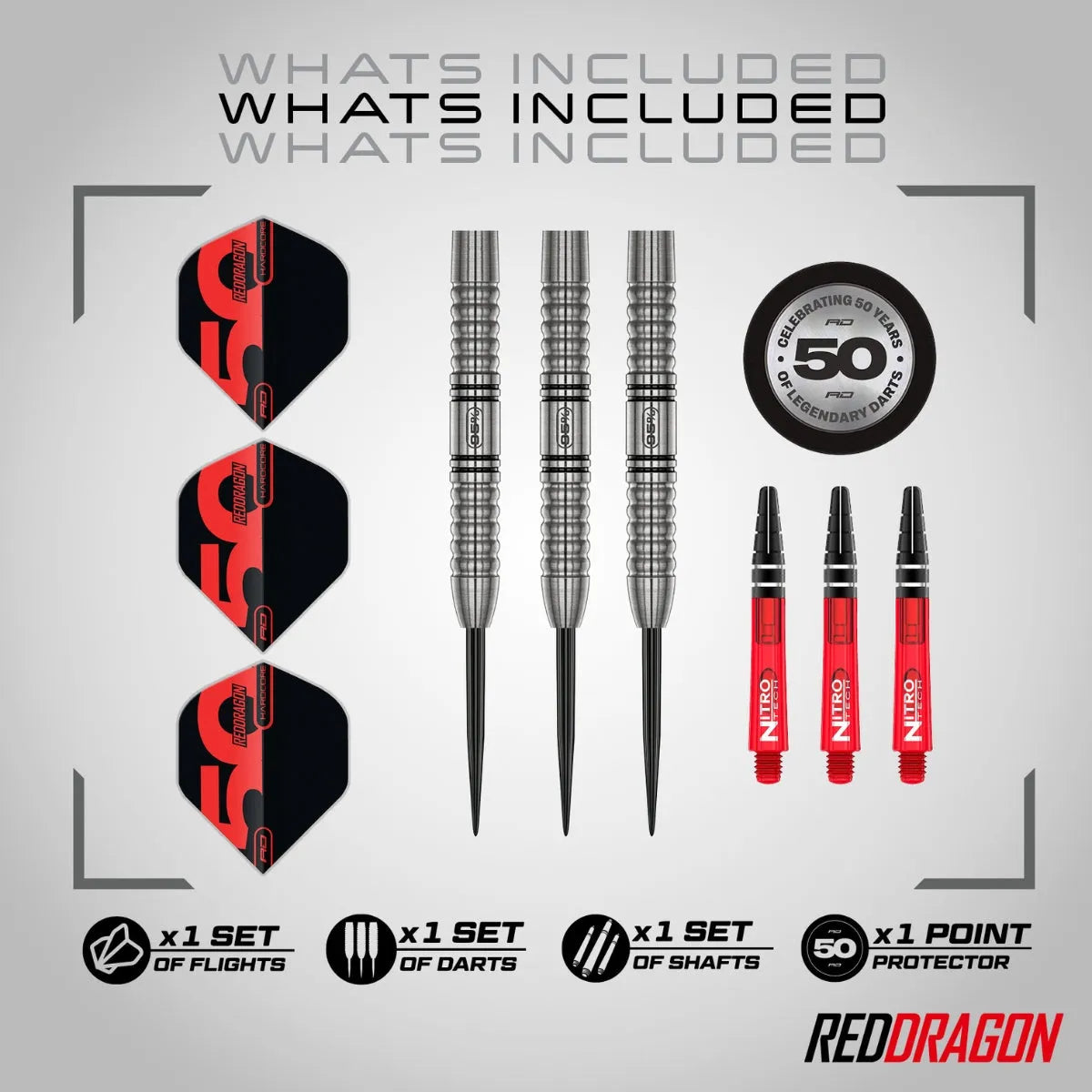 Red Dragon 50 Year Collection Penetrator 1 95% Tungsten Steel Tip Darts