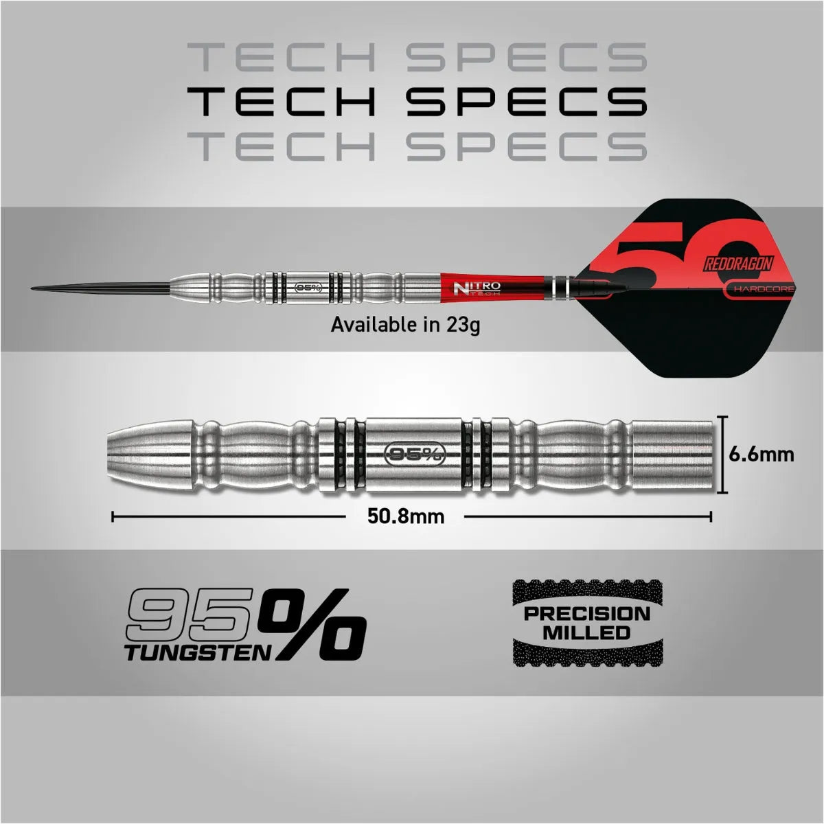 Red Dragon 50 Year Collection Penetrator 4 95% Tungsten Steel Tip Darts
