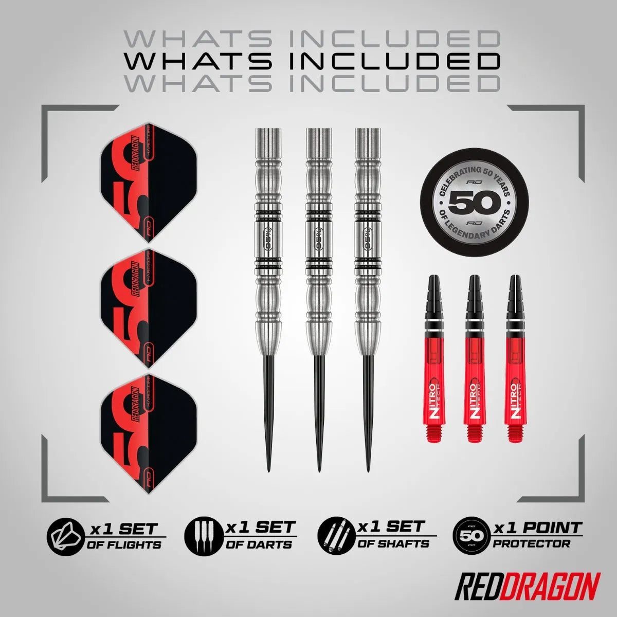 Red Dragon 50 Year Collection Penetrator 4 95% Tungsten Steel Tip Darts