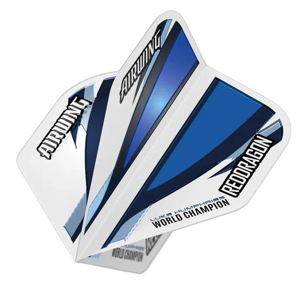Red Dragon Airwing Luke Humphries Word Champion White & Blue Standard Flights-1-Premier Darts