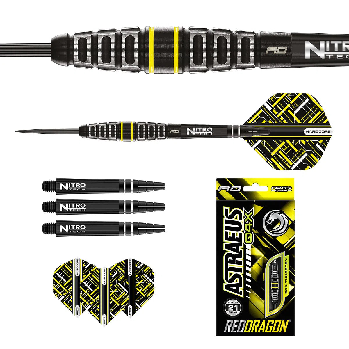 Red Dragon Astraeus Q4X Torpedo 90% Tungsten Steel Tip Darts
