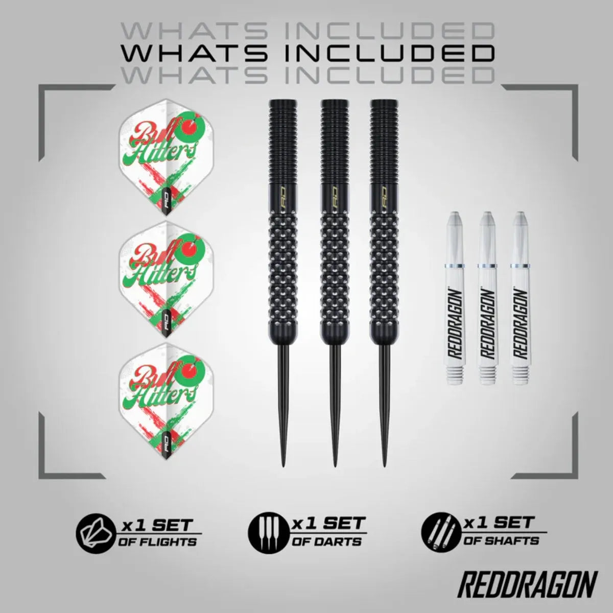 Red Dragon Bullhitters V1 90% Tungsten Steel Tip Darts