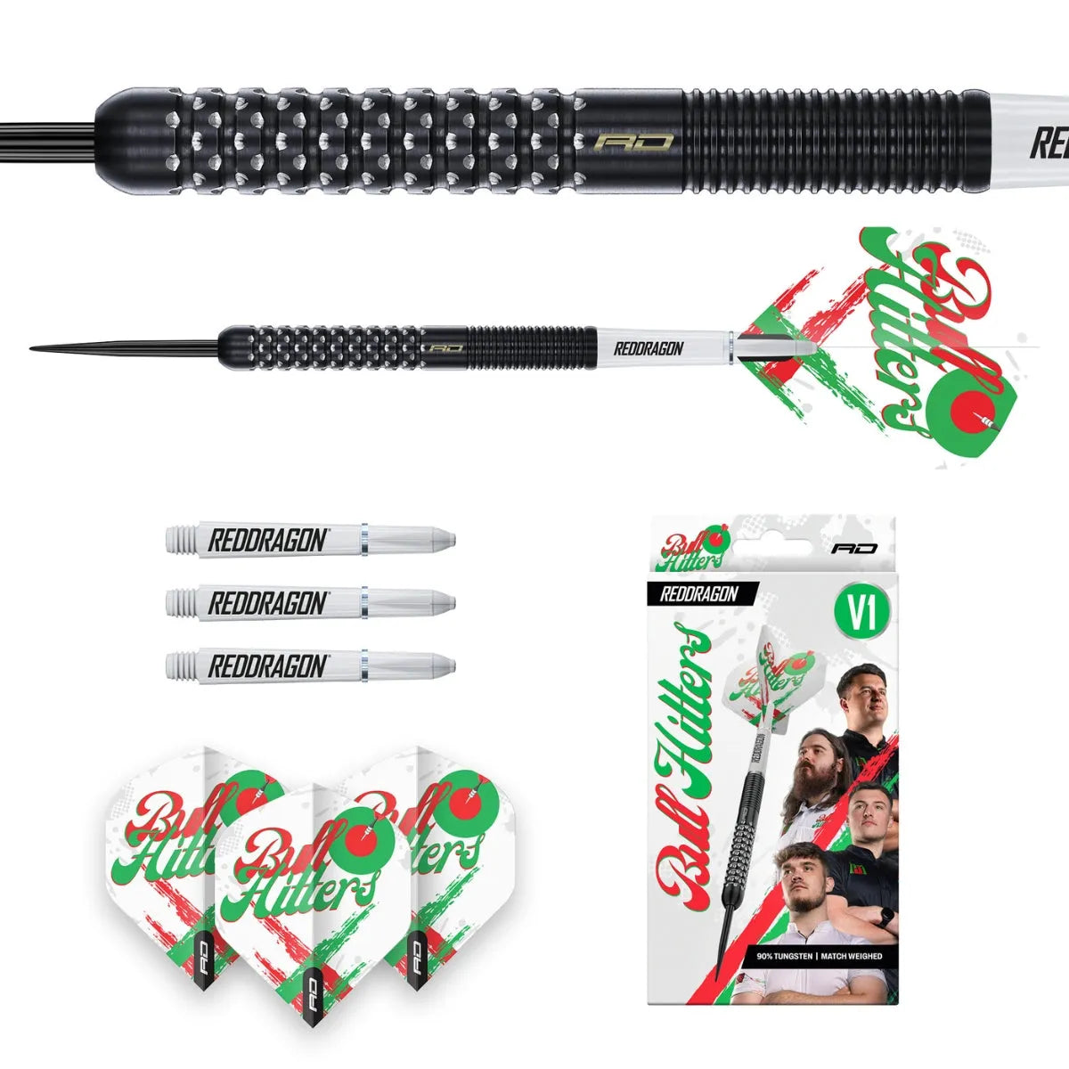 Red Dragon Bullhitters V1 90% Tungsten Steel Tip Darts