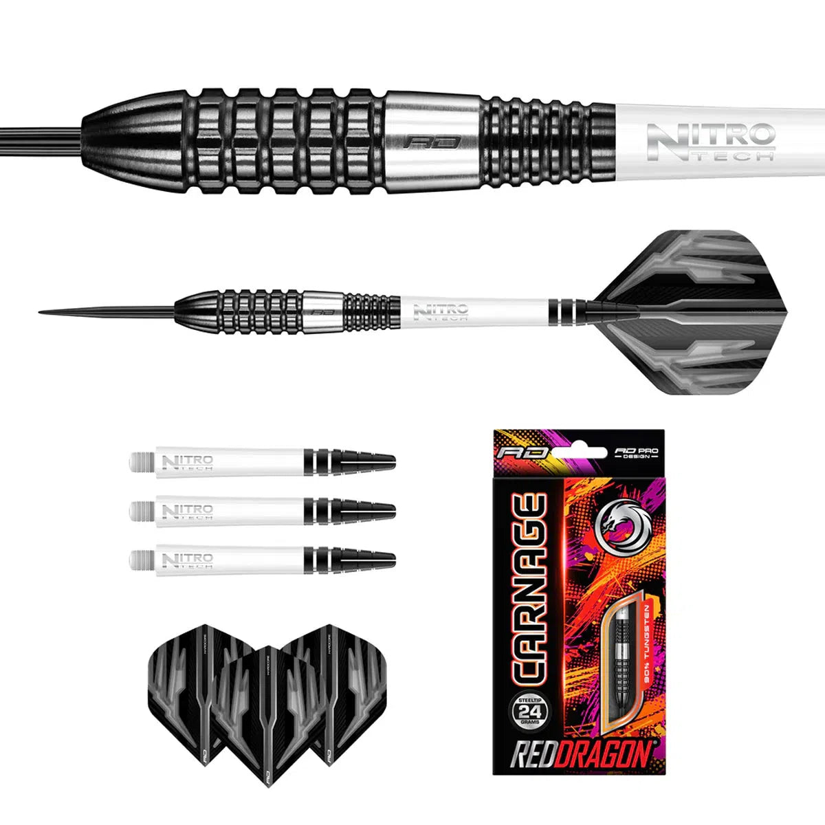Red Dragon Carnage 4 90% Tungsten Steel Tip Darts