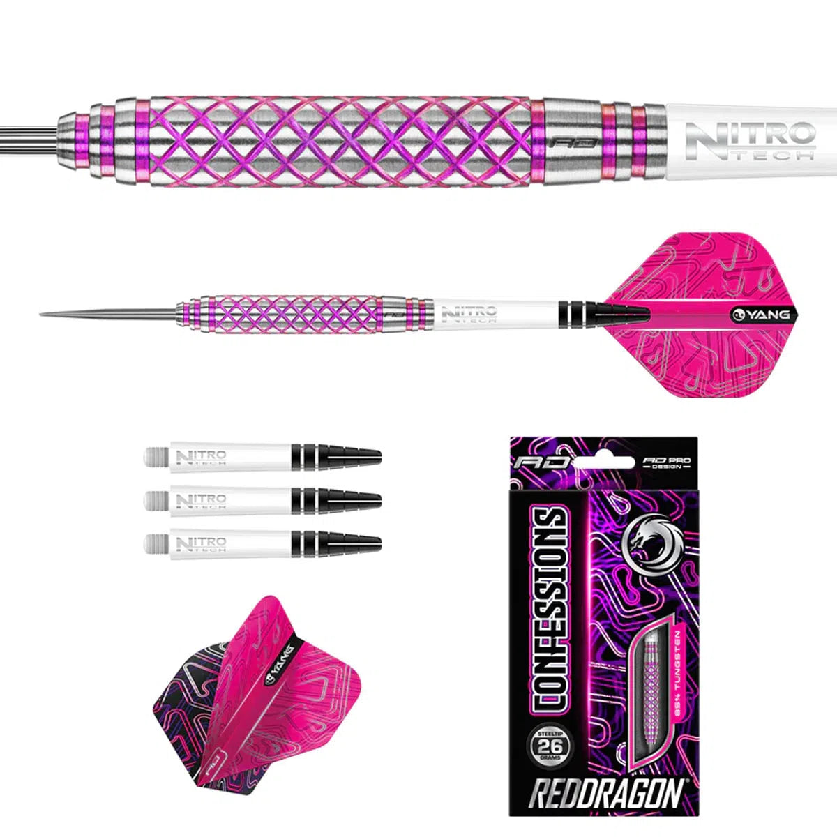 Red Dragon Confession 85% Tungsten Steel Tip Darts