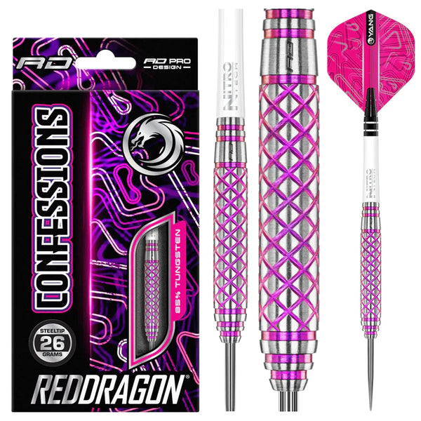 Red Dragon Confession 85% Tungsten Steel Tip Darts-1-26 GRAM-Premier Darts