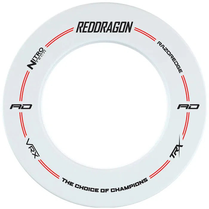 Red Dragon Dartboard Surround White