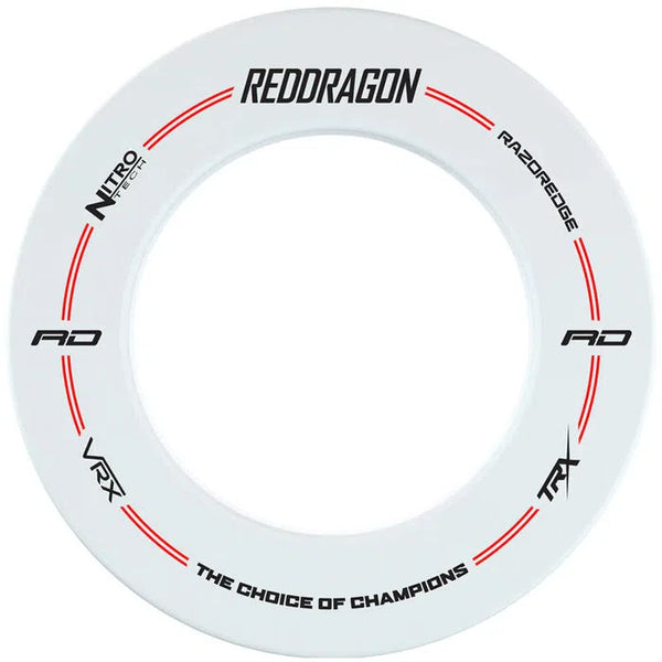 Red Dragon Dartboard Surround-5-White-Premier Darts
