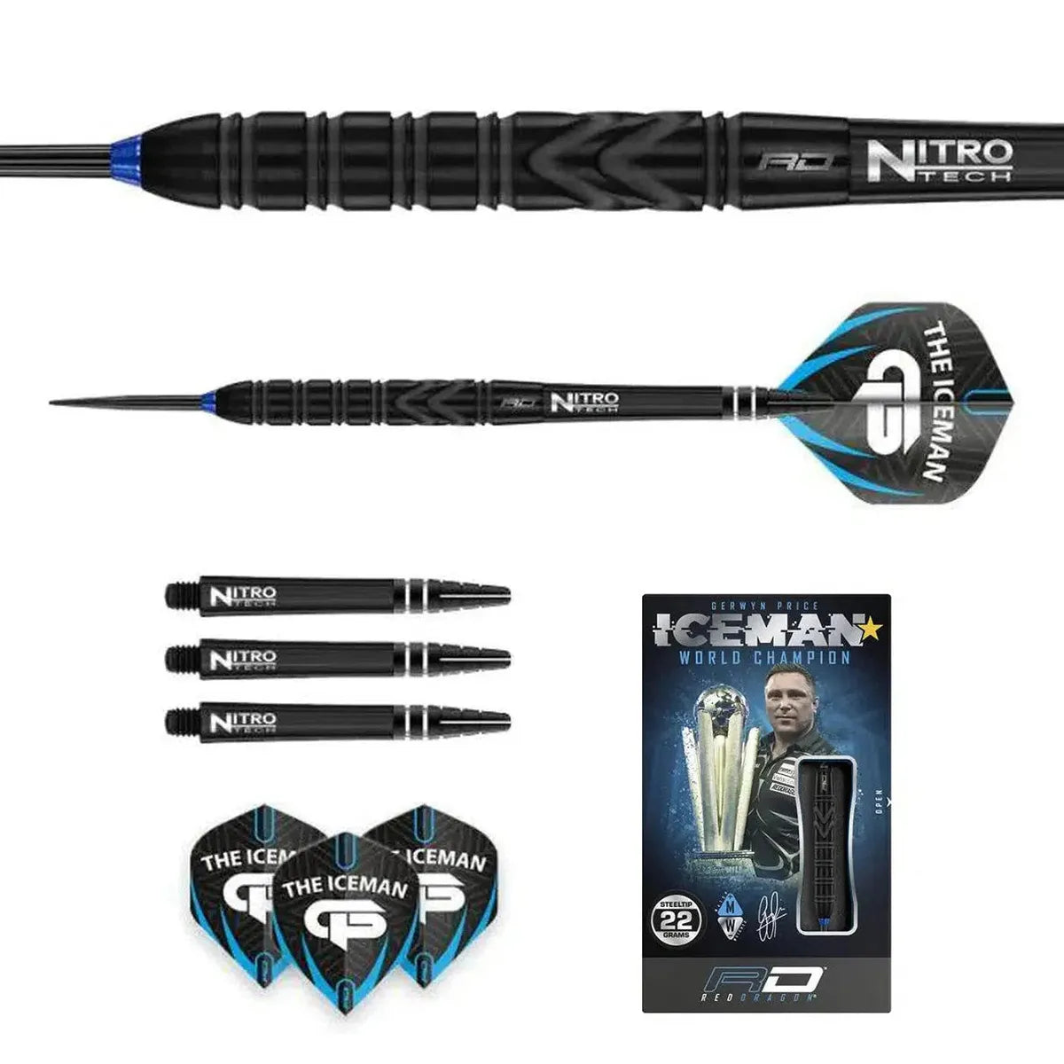 Red Dragon Gerwyn Price Black SE 90% Tungsten Steel Tip Darts