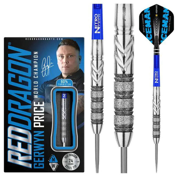 Red Dragon Gerwyn Price Element SE 90% Tungsten Steel Tip Darts-1-24 GRAM-Premier Darts