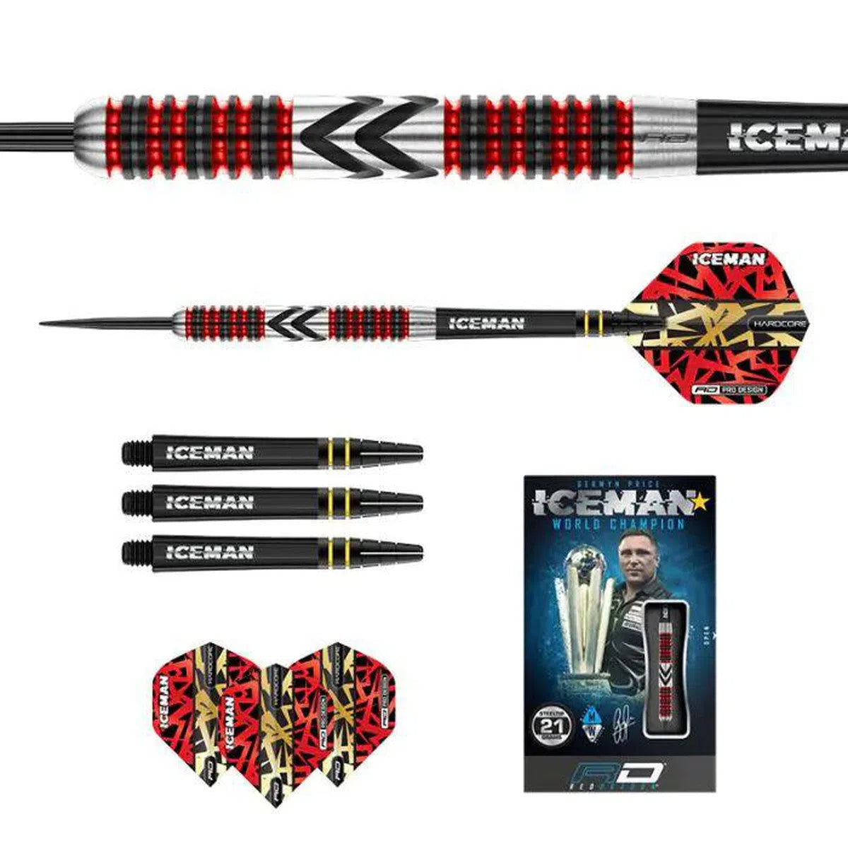 Red Dragon Gerwyn Price Firebird 90% Tungsten Steel Tip Darts