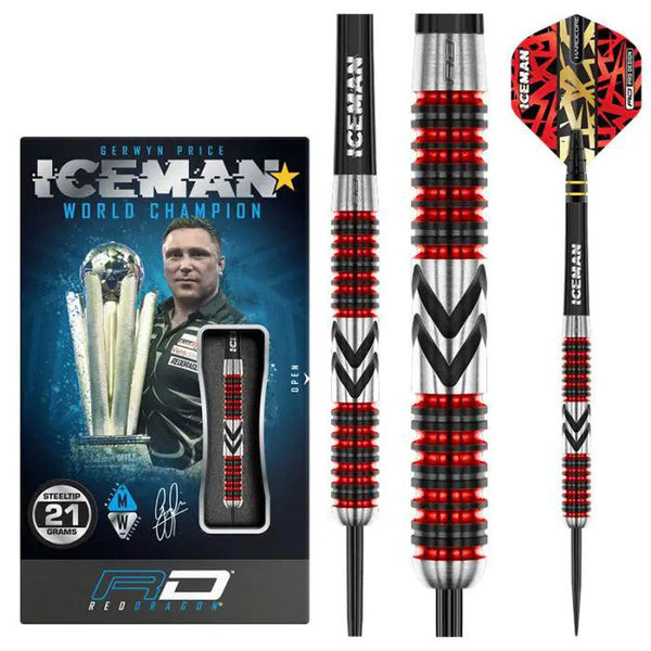 Red Dragon Gerwyn Price Firebird 90% Tungsten Steel Tip Darts-1-21 GRAM-Premier Darts
