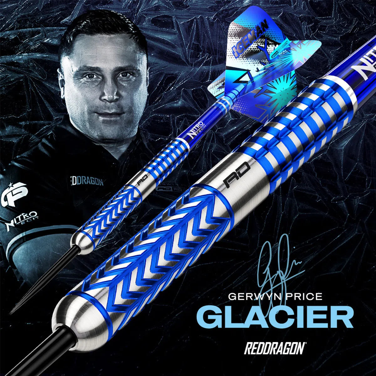 Red Dragon Gerwyn Price Glacier 90% Tungsten Steel Tip Darts
