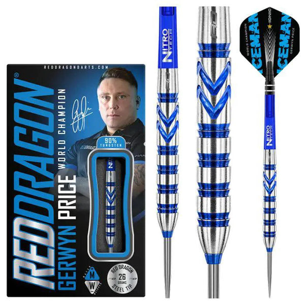 Red Dragon Gerwyn Price Originals 90% Tungsten Steel Tip Darts-1-23 GRAM-Premier Darts