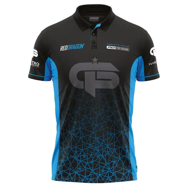 Red Dragon Gerwyn Price Signature Blue Polo