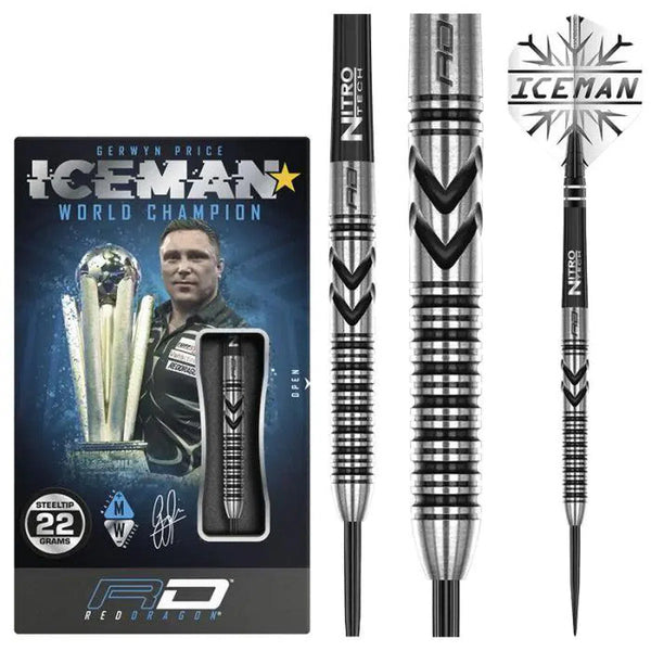 Red Dragon Gerwyn Price Thunderbolt 90% Tungsten Steel Tip Darts-1-22 GRAM-Premier Darts