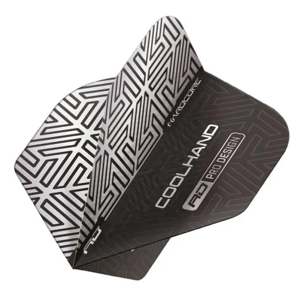 Red Dragon Hardcore Cool Hand Grey & White Standard Flights-1-Premier Darts
