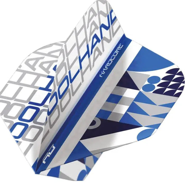 Red Dragon Hardcore Cool Hand White & Blue Stack Standard Flights-1-Premier Darts
