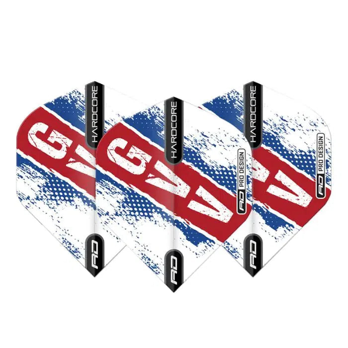 Red Dragon Hardcore Gian Van Veen Red, White and Blue Standard Flights