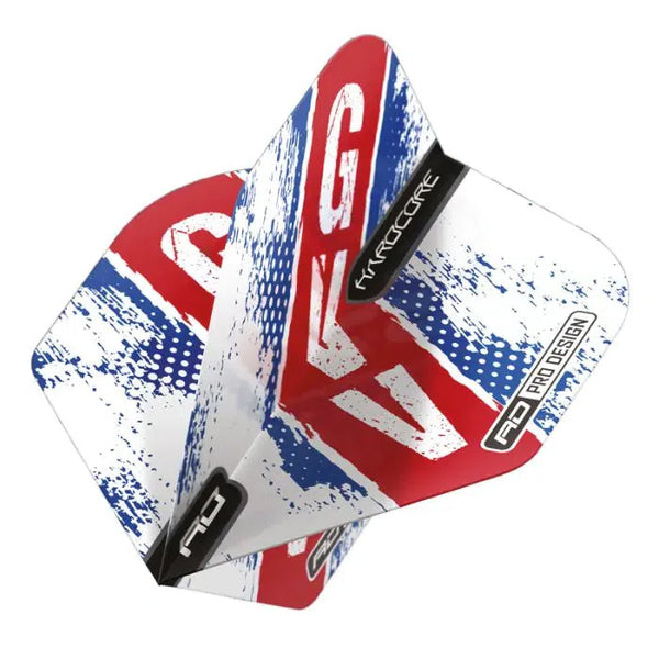 Red Dragon Hardcore Gian Van Veen Red, White and Blue Standard Flights-1-Premier Darts