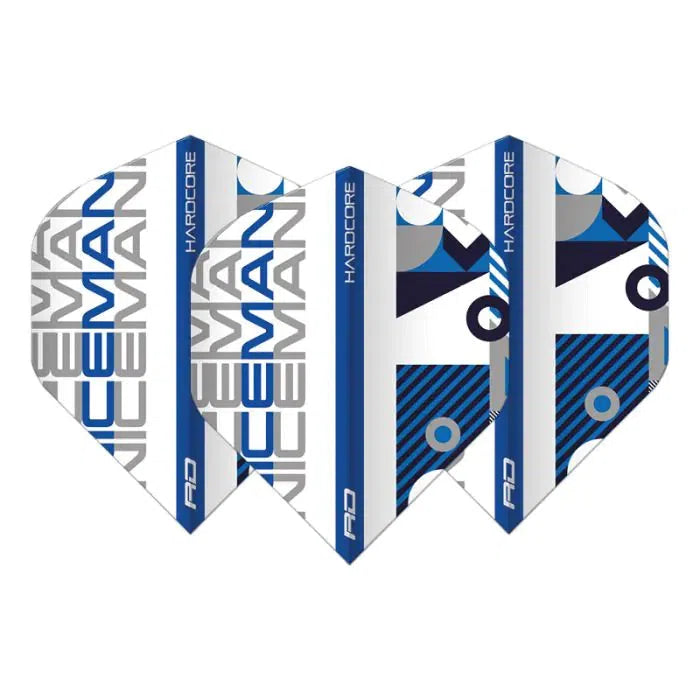 Red Dragon Hardcore Iceman Stack White & Blue Standard Flights