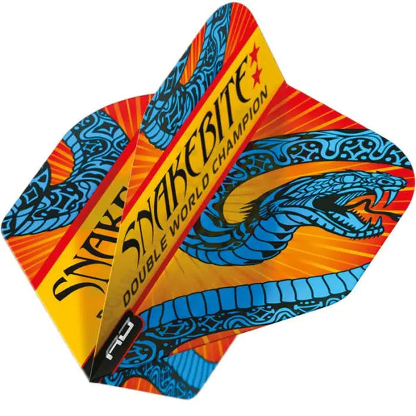Red Dragon Hardcore Ionic Snakebite Blue & Orange Flights-1-Premier Darts